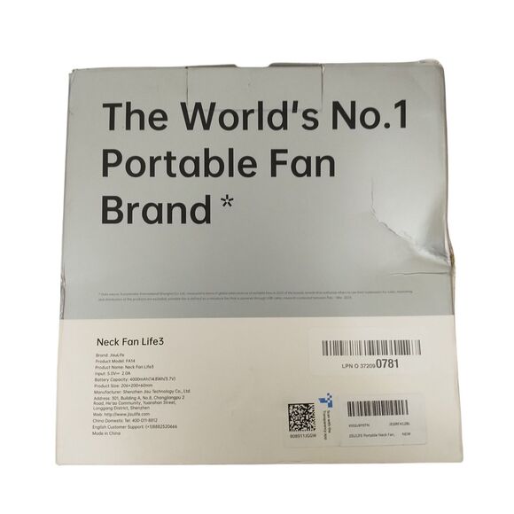 Jisulife Life 3 Neck Portable Fan Low Noise Hands-Free Ultra-Light Design - Picture 2 of 5